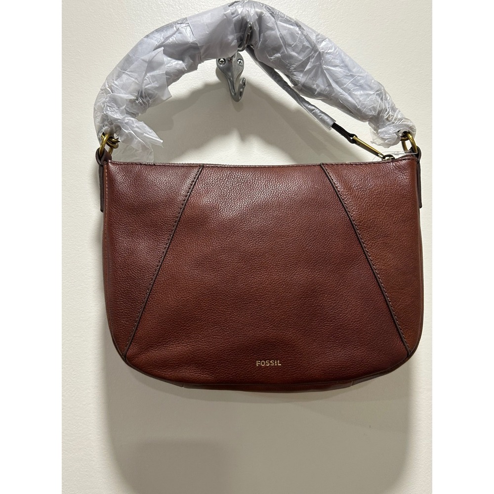 Fossil Skylar Crossbody Brandy Brown Leather Handbag SHB2656213 New